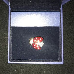 Swarovski ladybug brooch